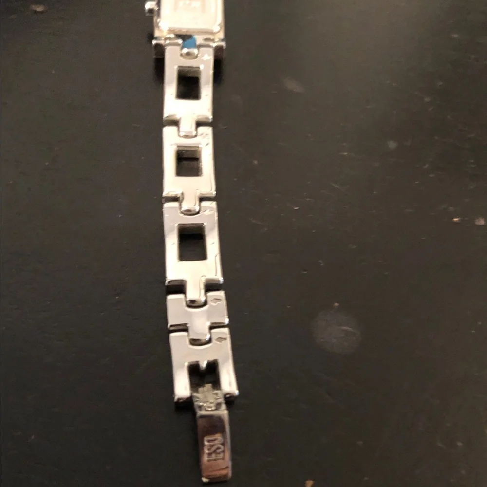 ESQ by Movado Diamond Accented Bezel Mother of Pearl Stainless Steel Dress Watch
